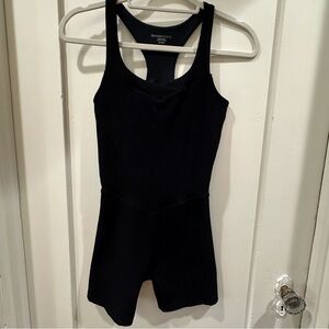 Beyond Yoga Black Ribbed Romper